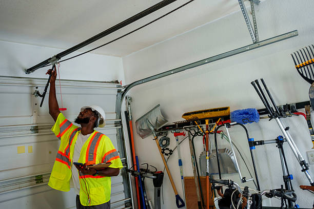 Professional Garage Door Panel Replacement technician working in Endwell, NY